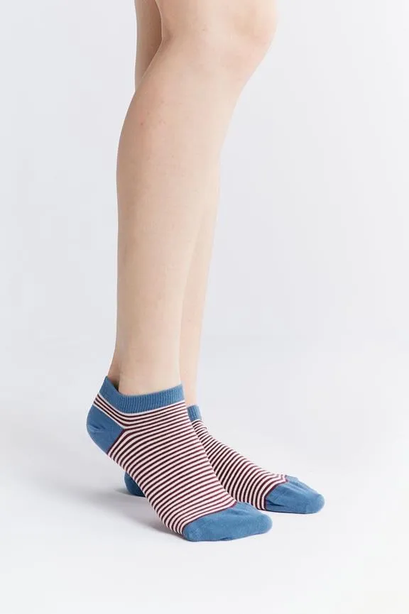 Albero Natur Socks Unisex Sneaker Burgundy/Natural White