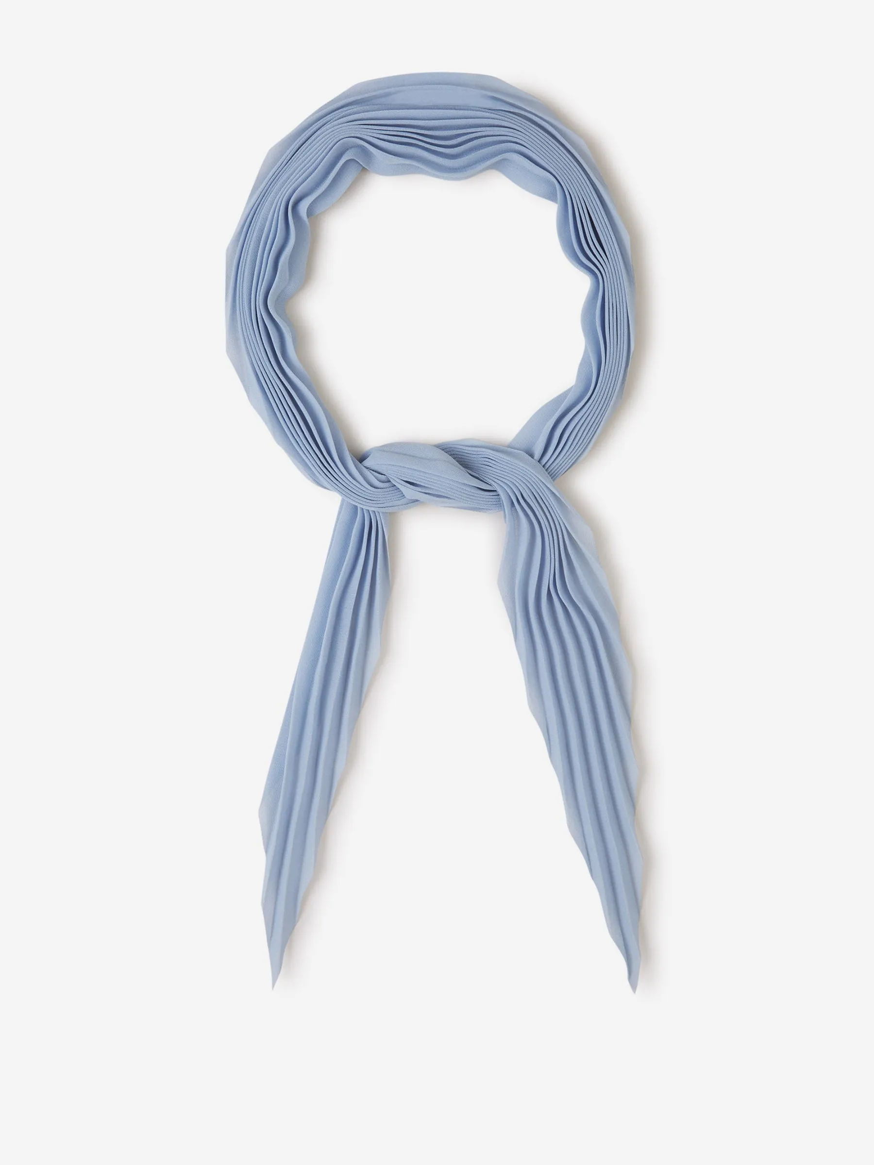 Ami Paris Pleated Semi-transparent Scarf 