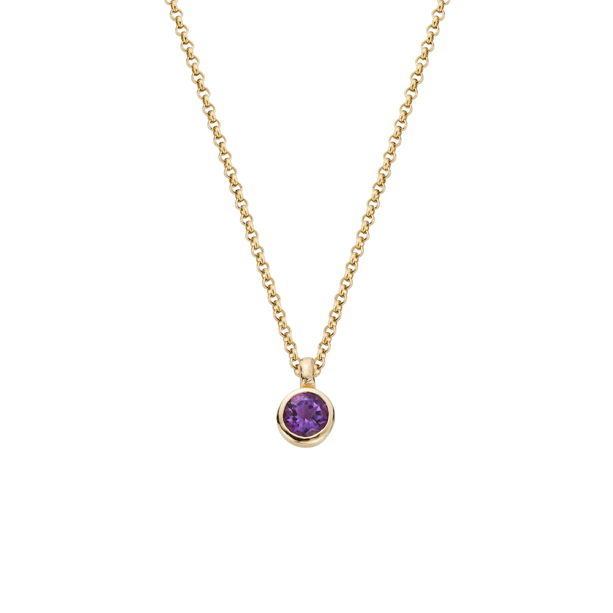 Buy the Amethysts Baby Treasure Gold Necklace from British Jewellery Designer Daniella Draper