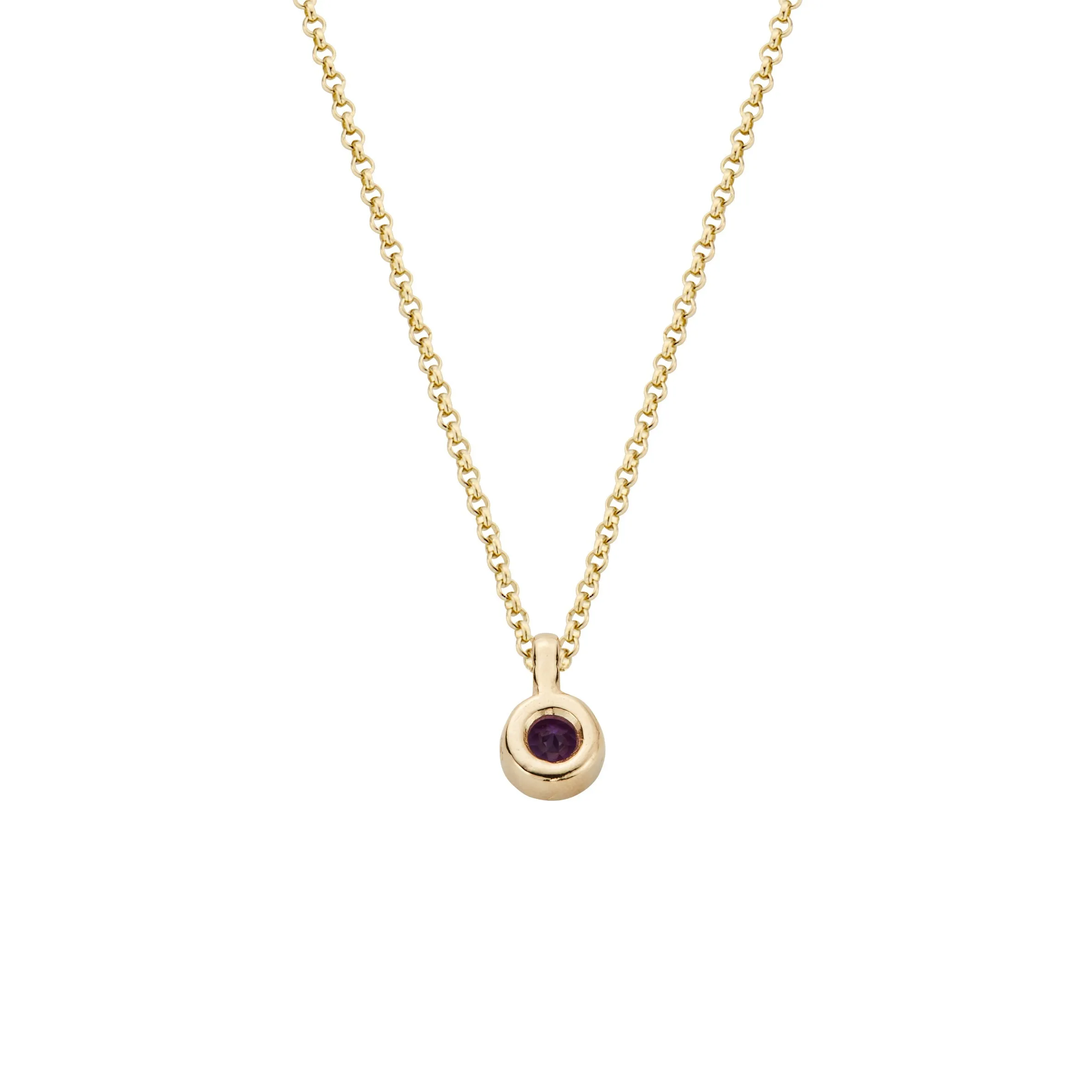 Buy the Amethysts Baby Treasure Gold Necklace from British Jewellery Designer Daniella Draper