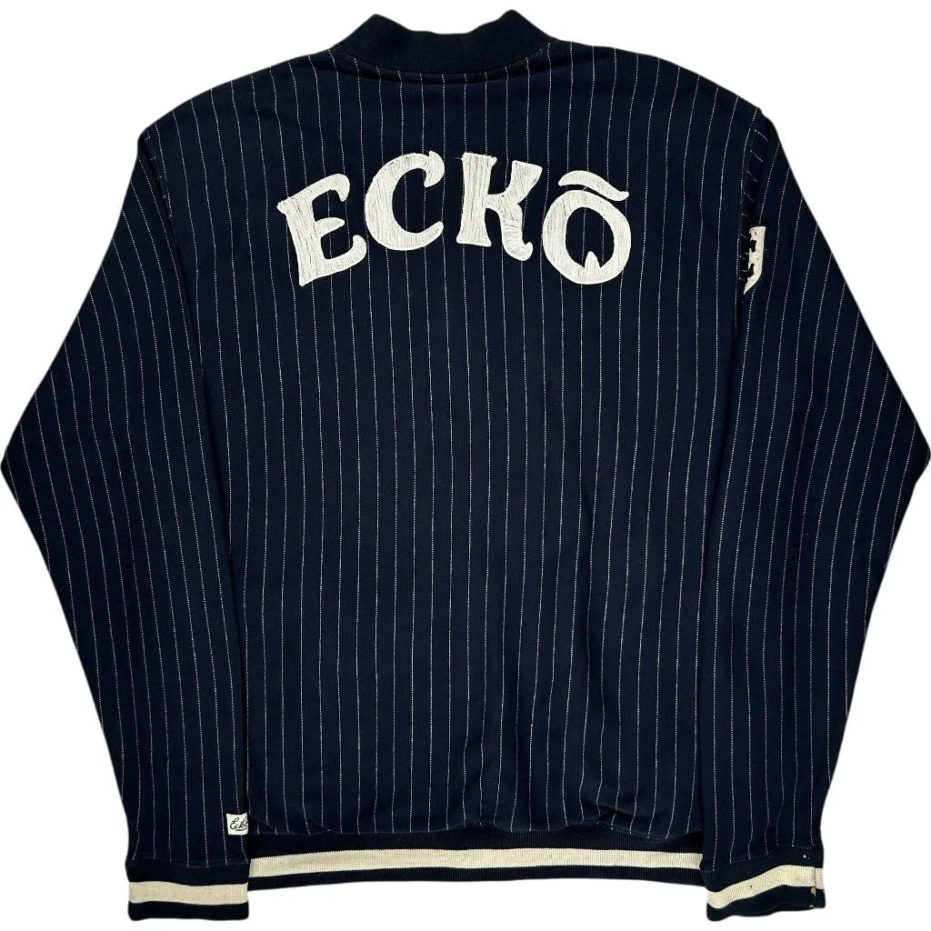 Ecko Unltd Pinstripe Jacket - XL - Navy Cotton Blend