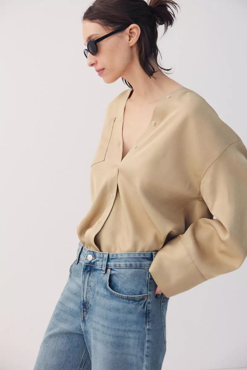 H&M Wide High Ankle Jeans