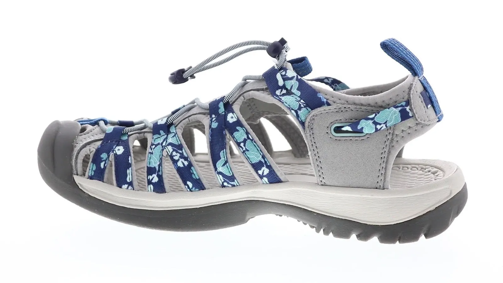 Keen Whisper 1026249 Womens Gray Canvas Slip On Sport Sandals Shoes