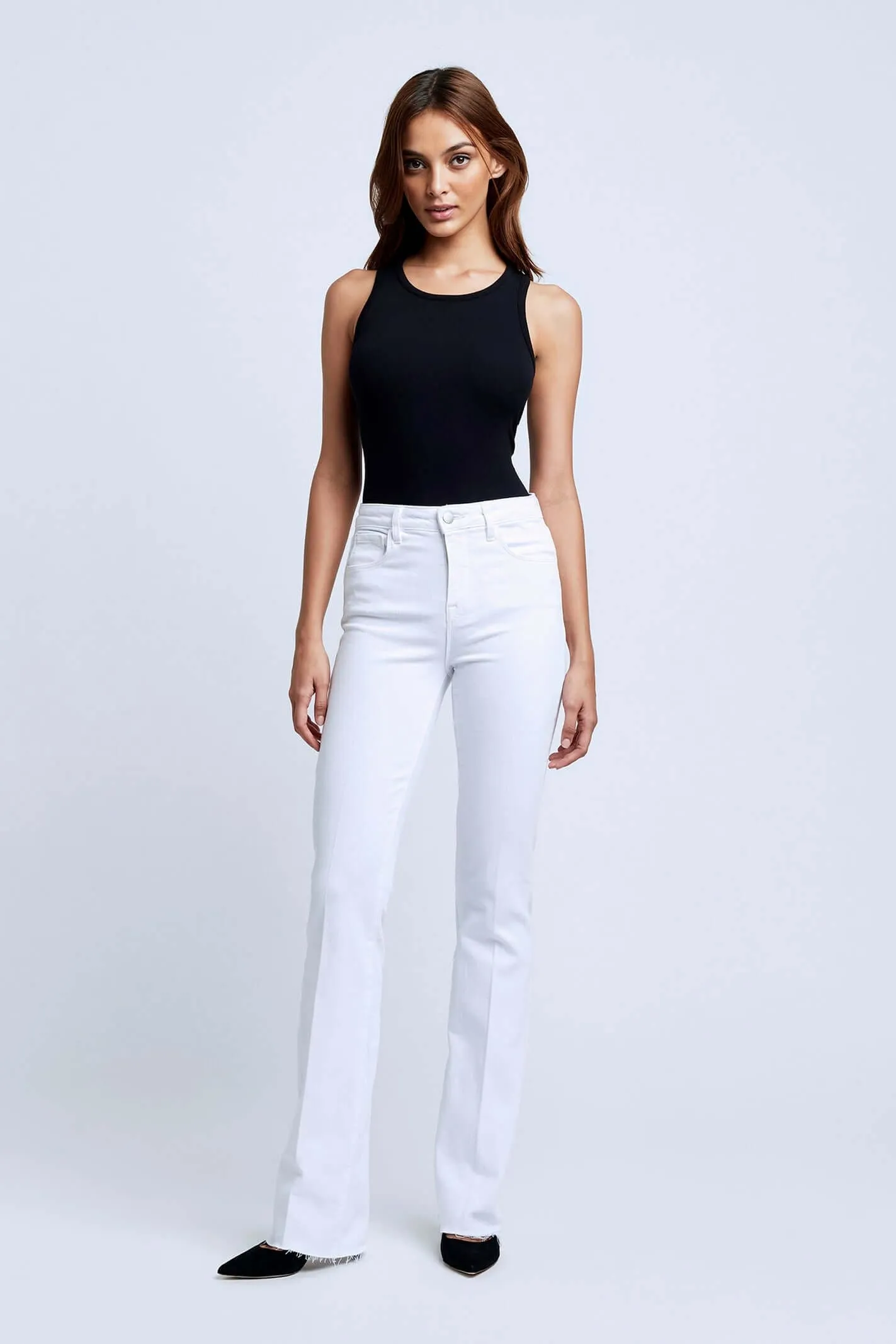 L'AGENCE RUTH H/R STRAIGHT RAW IN BLANC