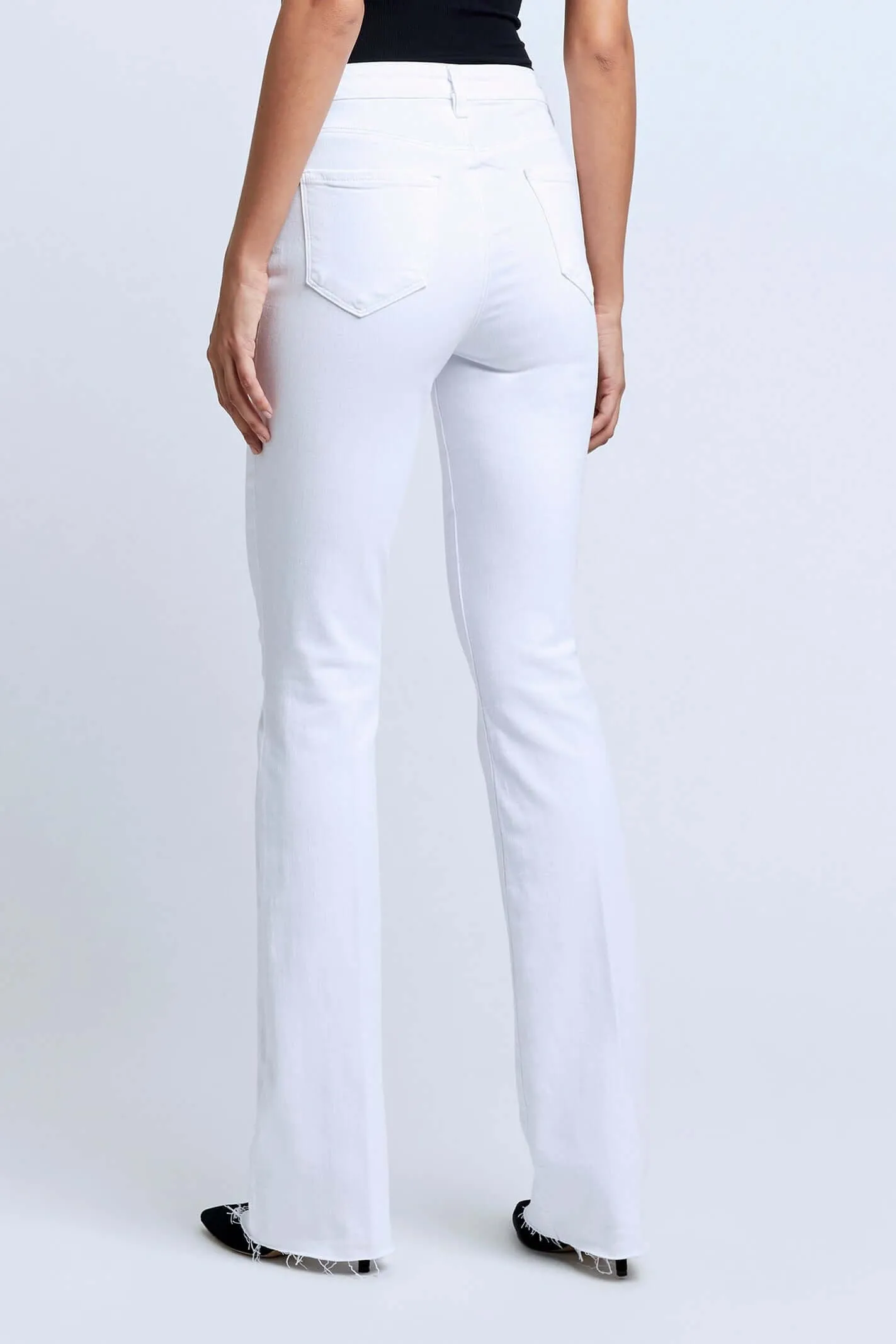 L'AGENCE RUTH H/R STRAIGHT RAW IN BLANC