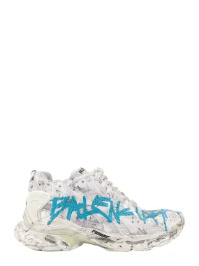 Mesh and nylon sneakers with Worn-out effect