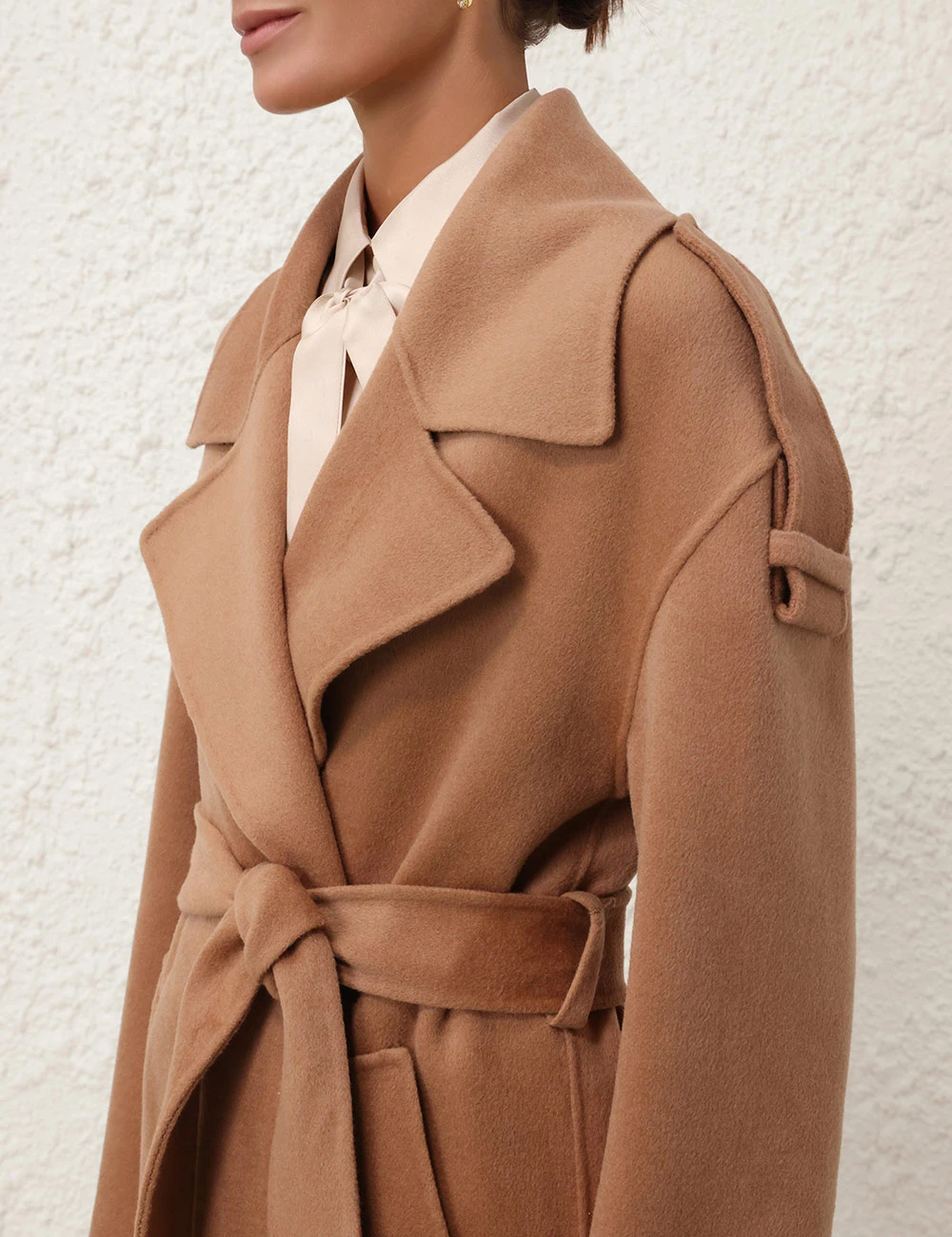 --Natura Belted Long Coat-