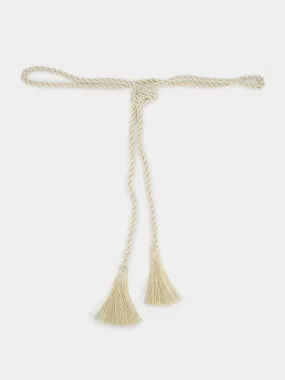 Olivina Beige Smooth Rope Belt