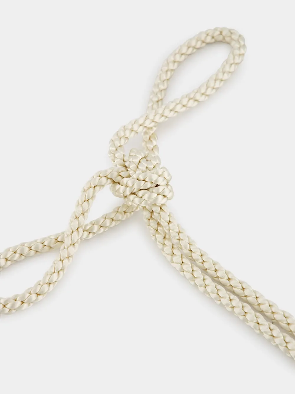 Olivina Beige Smooth Rope Belt