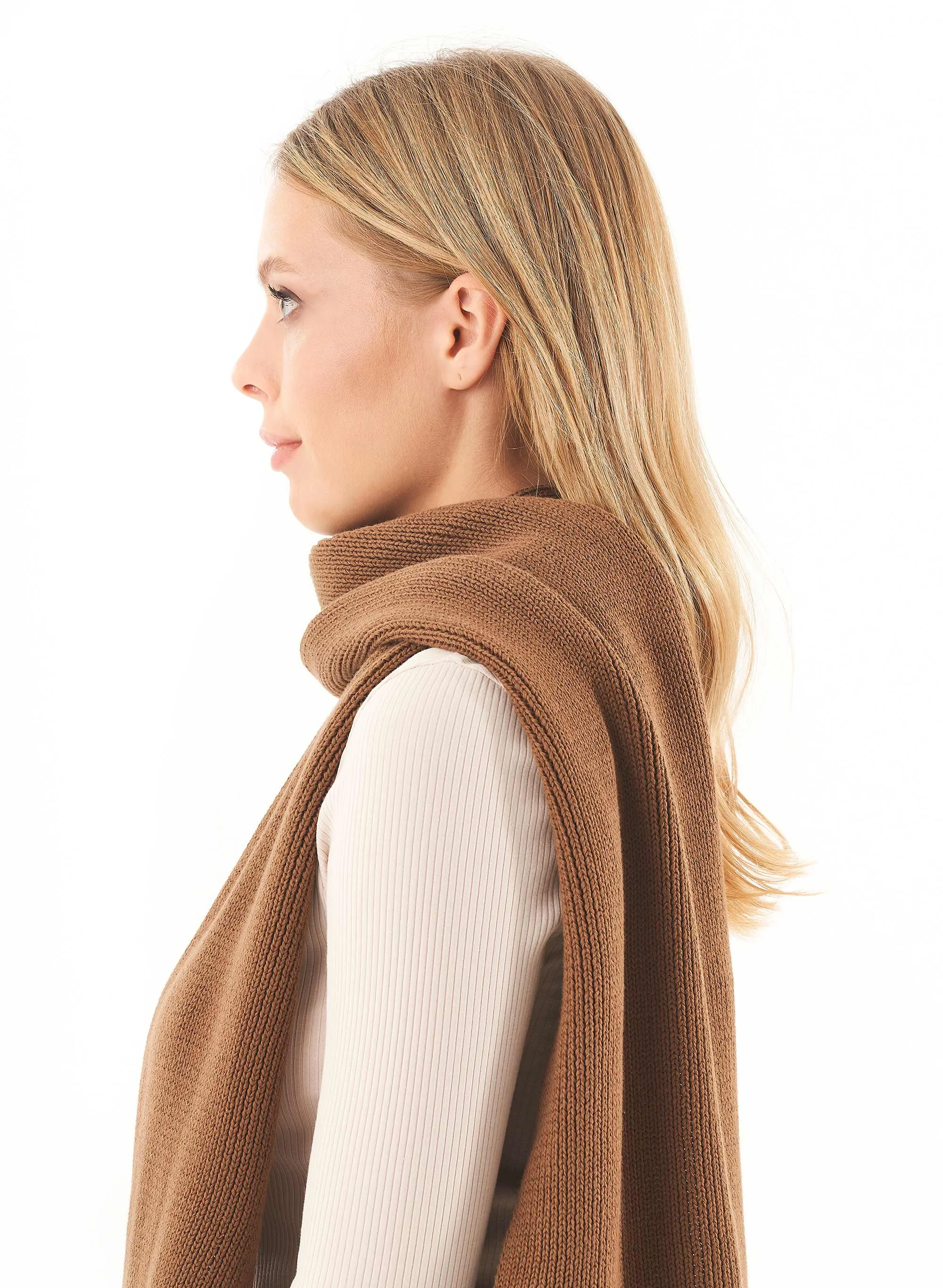 ORGANICATION Unisex Scarf Organic Cotton Camel
