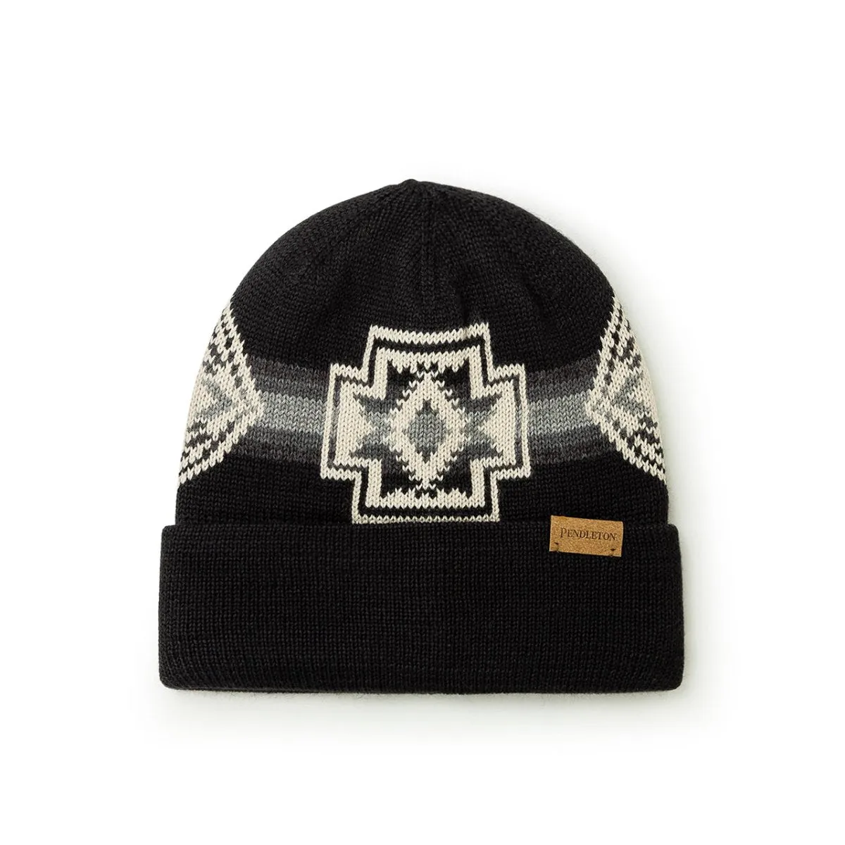 Pendleton Knit Beanie (Black / Grey)