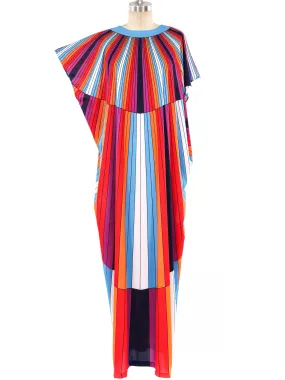 Rainbow Tromp L'Oeil Printed Jersey Caftan
