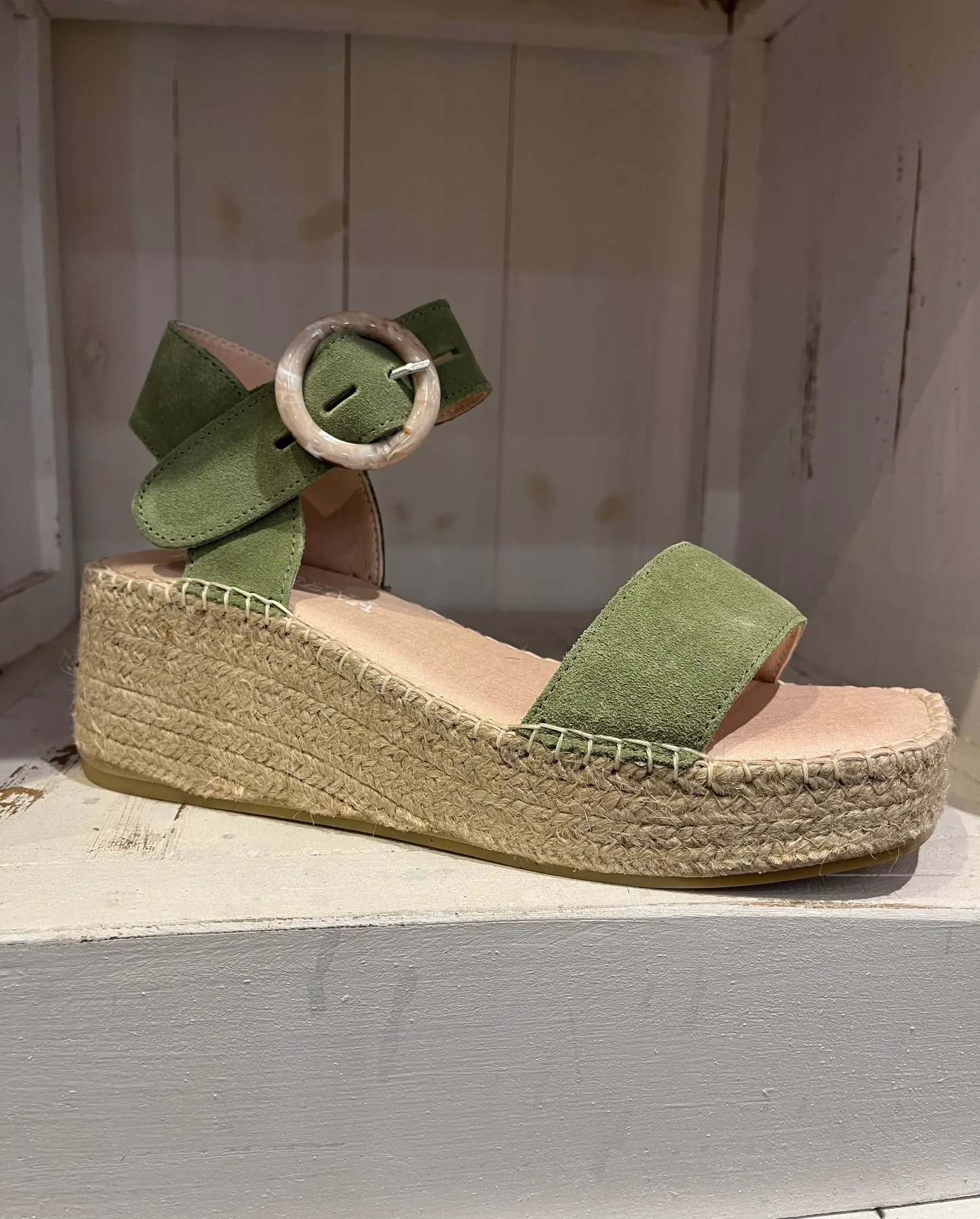 Sacs of Ashbourne   Macarena Anisa Espadrille Sandal Green