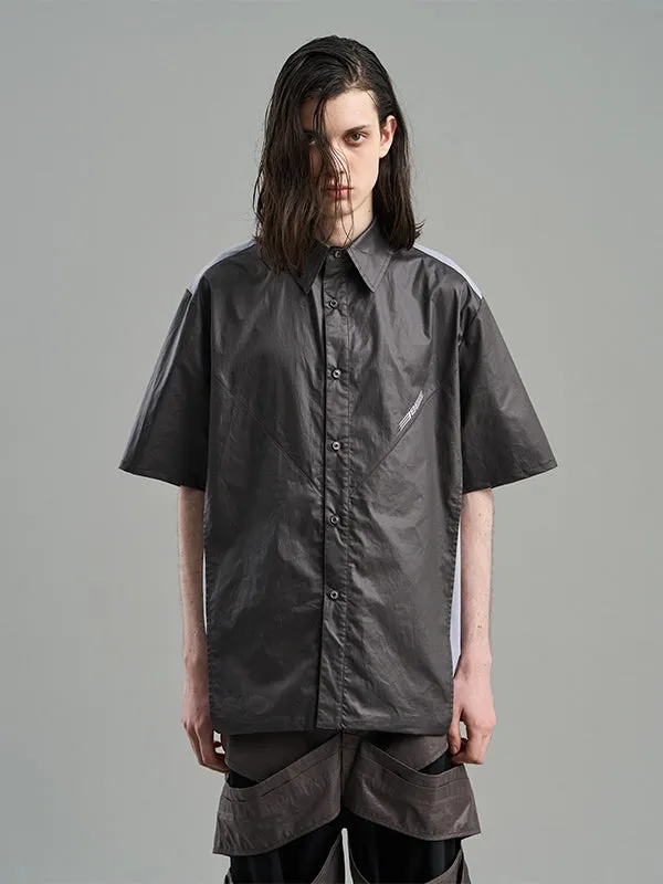 Tassel Contrast Casual Back-conscious Nichi Shirt