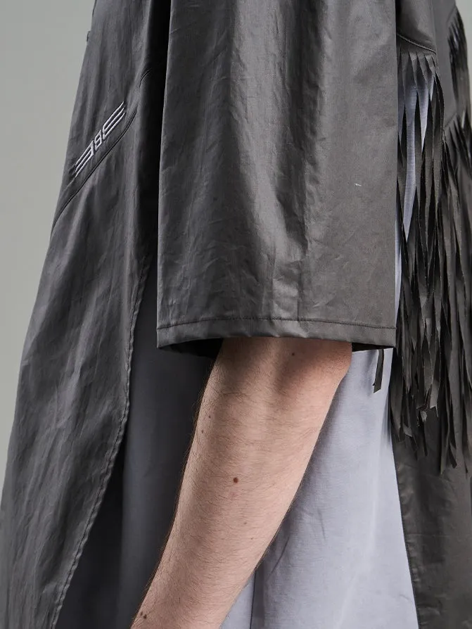 Tassel Contrast Casual Back-conscious Nichi Shirt