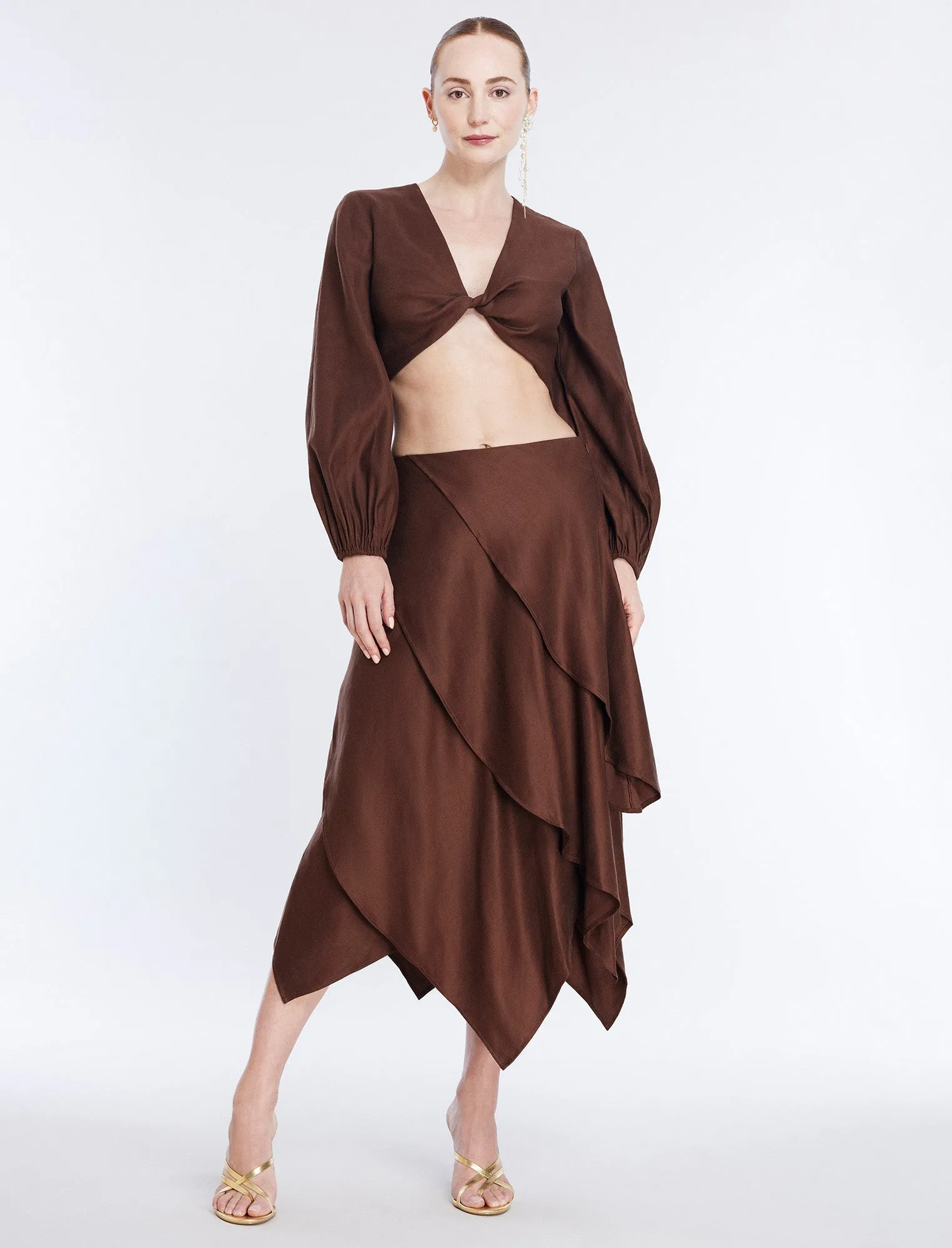 Tiered Asymmetrical Skirt