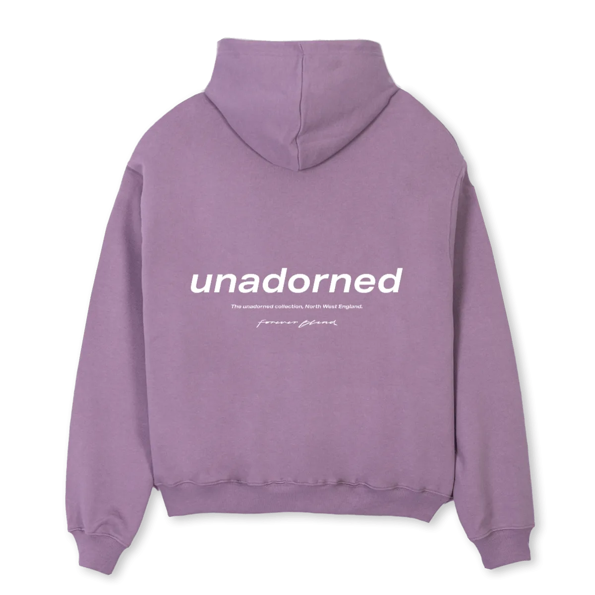 UNADORNED HOODIE Purple Oversized Hoodie.
