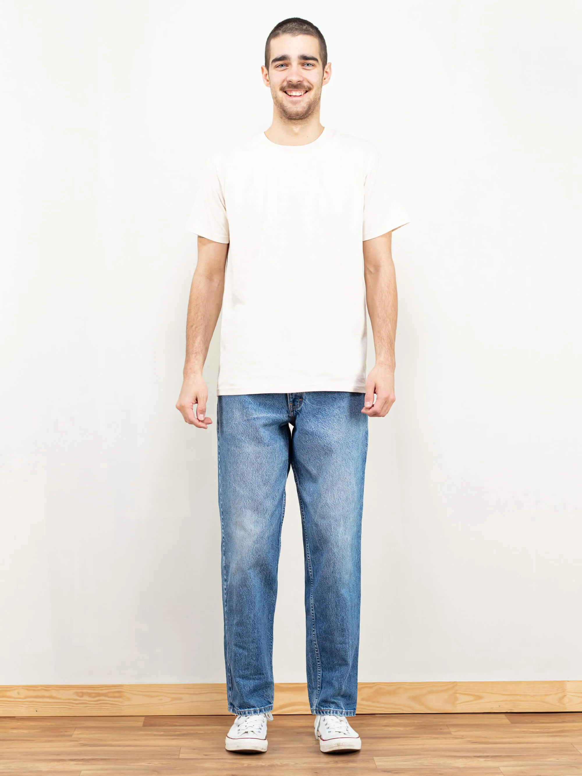Vintage Men 90's Blue Denim Pants