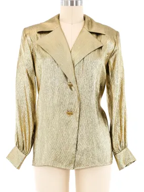 Yves Saint Laurent Gold Lamé Top